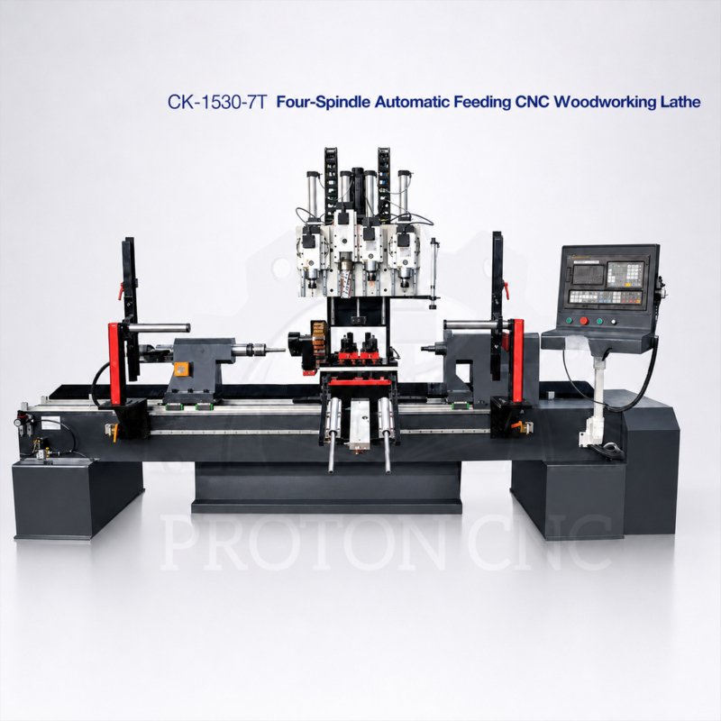CK-1530-7T Four-Spindle Automatic Feeding CNC Woodworking Lathe